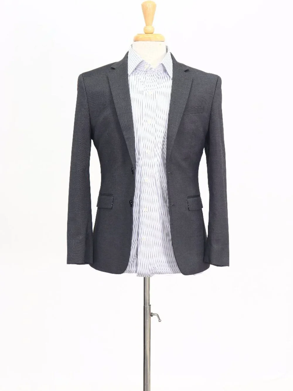 Express 36S Gray Blazer Sport Coat Jacket 2-Button Solid W867